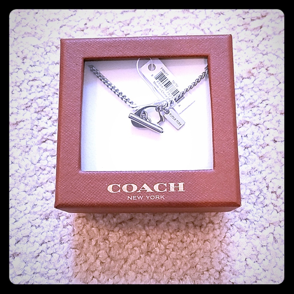 Coach Signature C Toggle Necklace